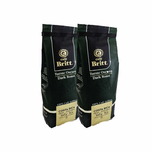 Two Bags Cafe Britt - Classic Roast - Whole Bean - 340 g (12 oz) each Coffee Cafe Britt 